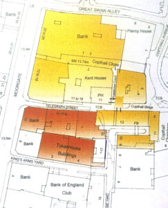 Site map of Cazenove's City buildings pre-build